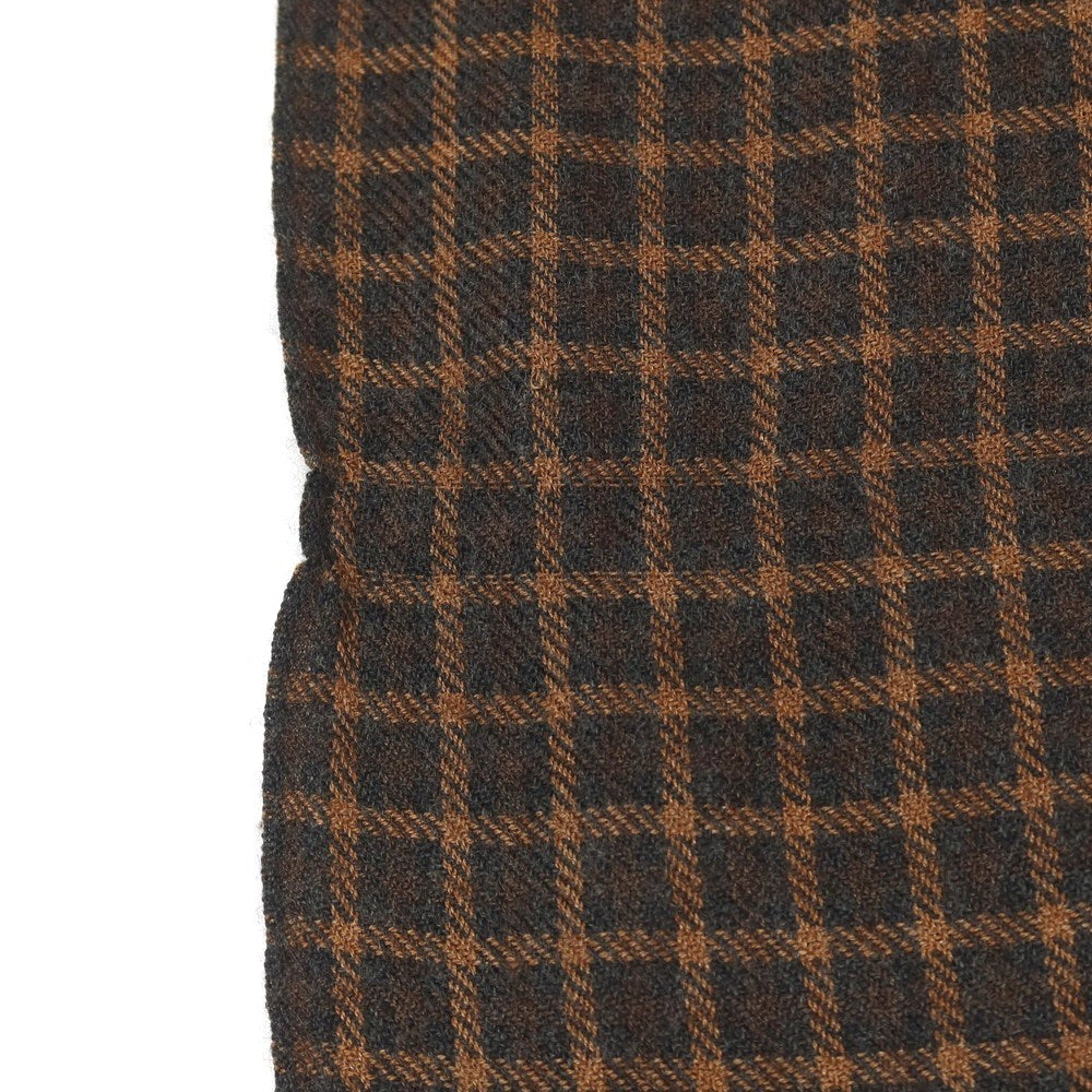 【中古】トムフォード TOM FORD カシミヤシルク チェック ストール ブラックxブラウン【 状態ランクC 】【 メンズ 】