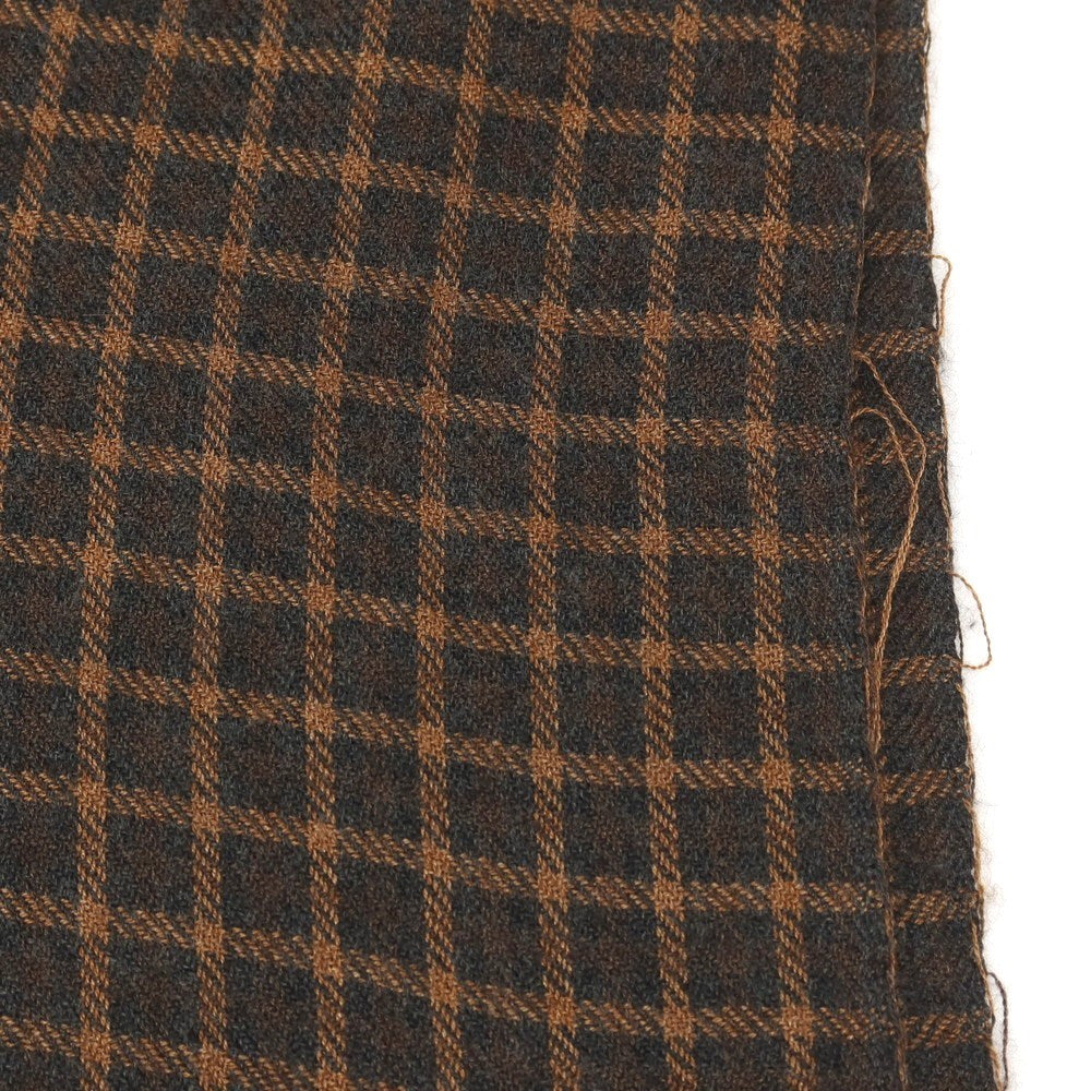【中古】トムフォード TOM FORD カシミヤシルク チェック ストール ブラックxブラウン【 状態ランクC 】【 メンズ 】