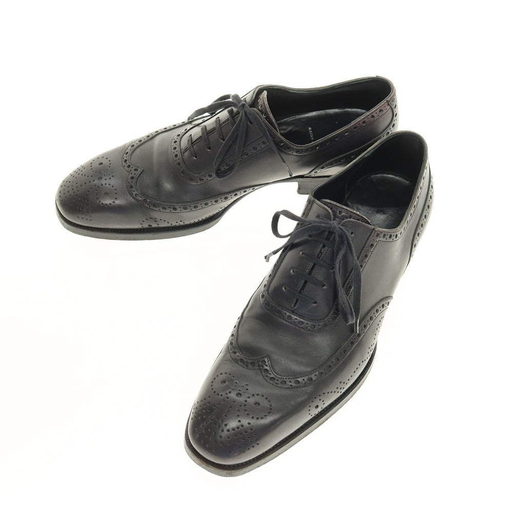【中古】サンクリスピン SAINT CRISPINS カーフ レザー ウイングチップ ブラック【サイズ7E　1/2】【 状態ランクC 】【 メンズ 】