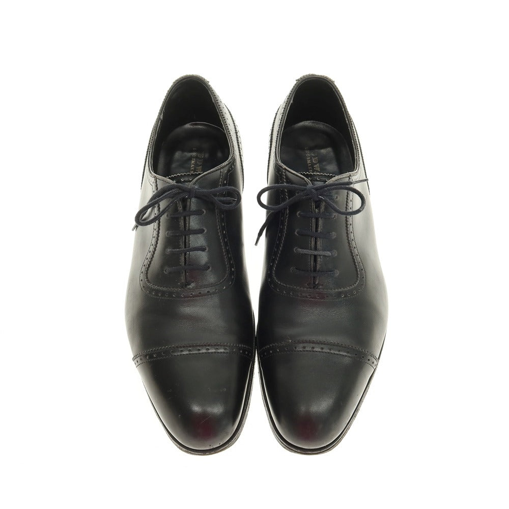 【中古】エドワードグリーン EDWARD GREEN LICHFIELD カーフ レザー パンチドキャップ ドレスシューズ ブラック【サイズ7E】【 状態ランクC 】【 メンズ 】