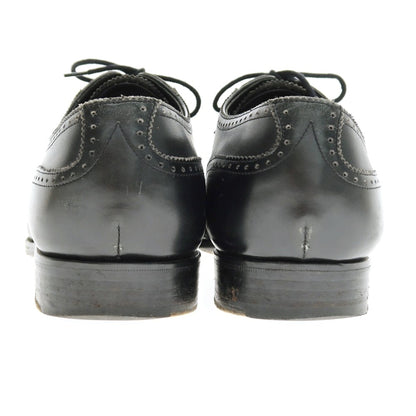 【中古】エドワードグリーン EDWARD GREEN LICHFIELD カーフ レザー パンチドキャップ ドレスシューズ ブラック【サイズ7E】【 状態ランクC 】【 メンズ 】