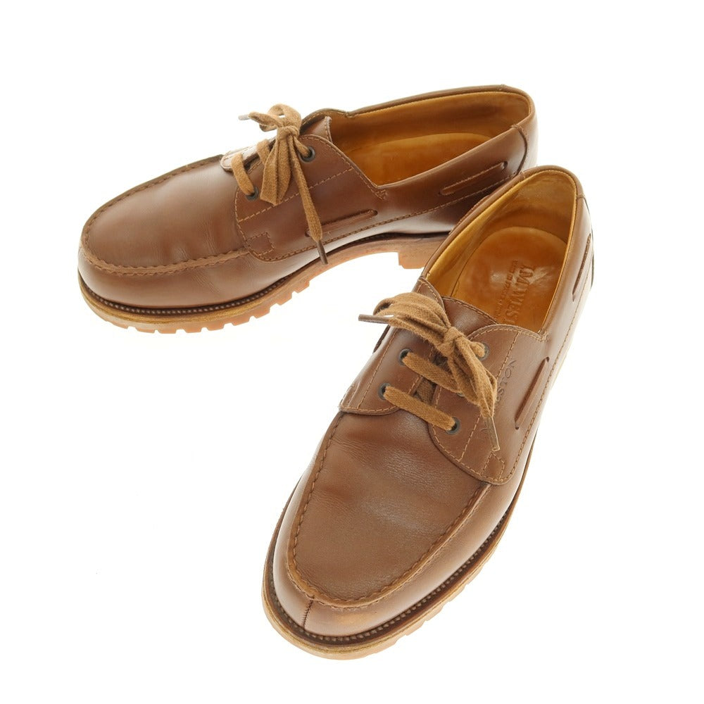 【中古】ジェイエムウエストン J.M WESTON YACHTING DERBY カーフ レザー ドレスシューズ ライトブラウン【 6　1/2　D 】【 状態ランクC 】【 メンズ 】 []