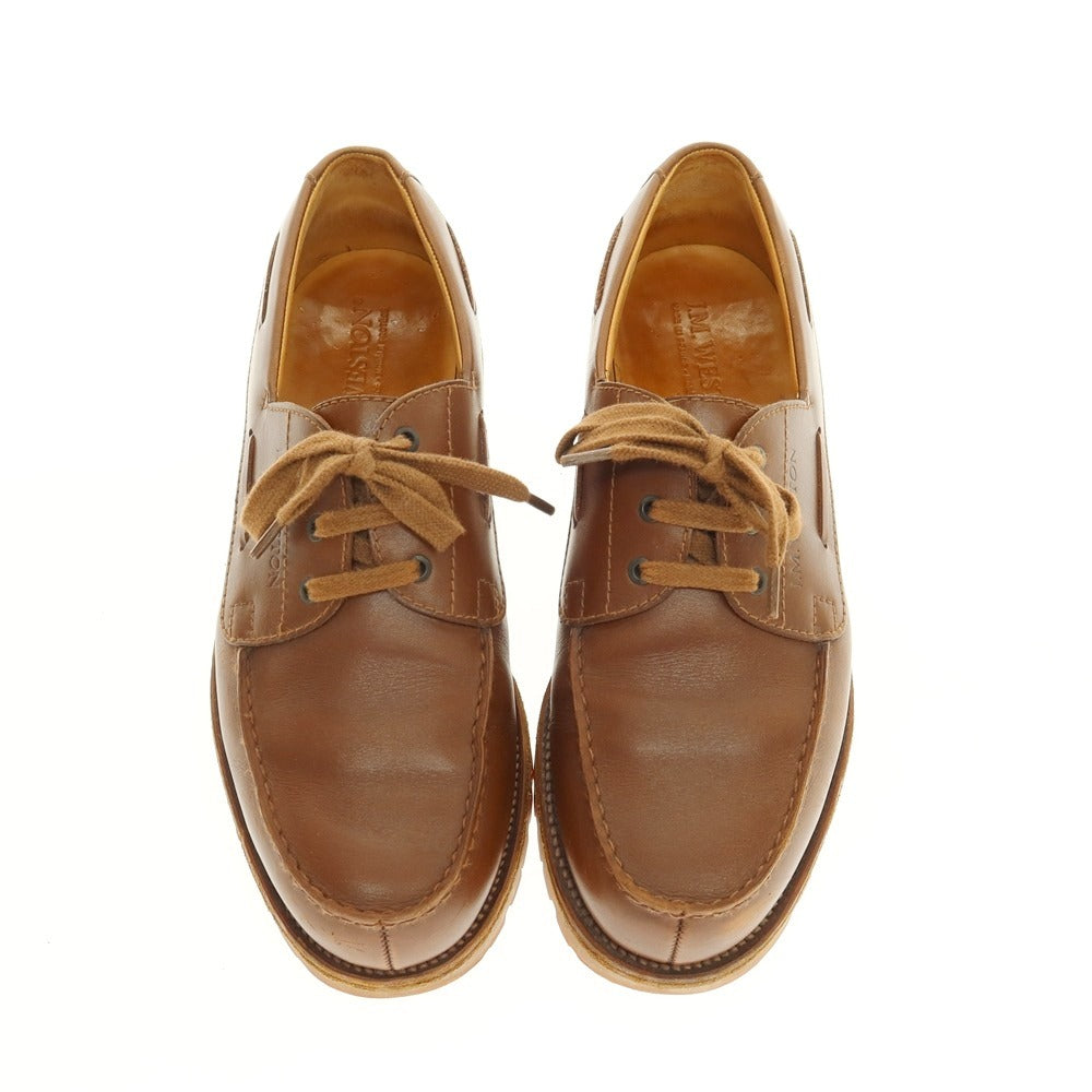 【中古】ジェイエムウエストン J.M WESTON YACHTING DERBY カーフ レザー ドレスシューズ ライトブラウン【 6　1/2　D 】【 状態ランクC 】【 メンズ 】 []