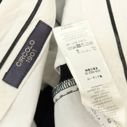 【中古】チルコロ1901 CIRCOLO 1901 コットン ジャージー 裏起毛 カジュアルスラックスパンツ ブラック【サイズ48】【 状態ランクB 】【 メンズ 】