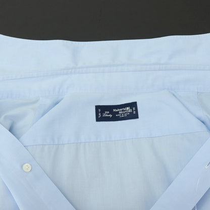 【中古】メイカーズシャツ カマクラ Makers Shirt 鎌倉 コットン レギュラーカラー ドレスシャツ ブルー【サイズ38-82】【 状態ランクB 】【 メンズ 】