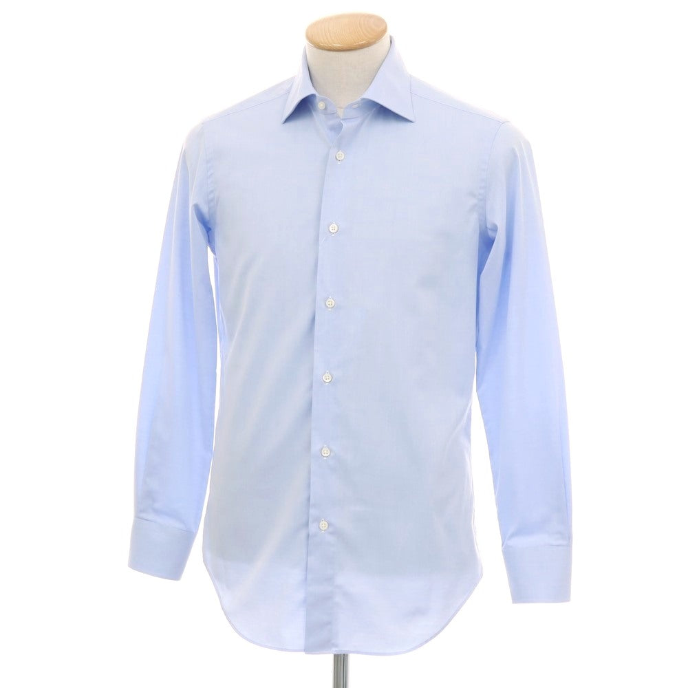 【中古】メイカーズシャツ カマクラ Makers Shirt 鎌倉 TRAVELER コットンポリエステル セミワイドカラー ドレスシャツ ブルー【サイズ37-81】【 状態ランクB 】【 メンズ 】