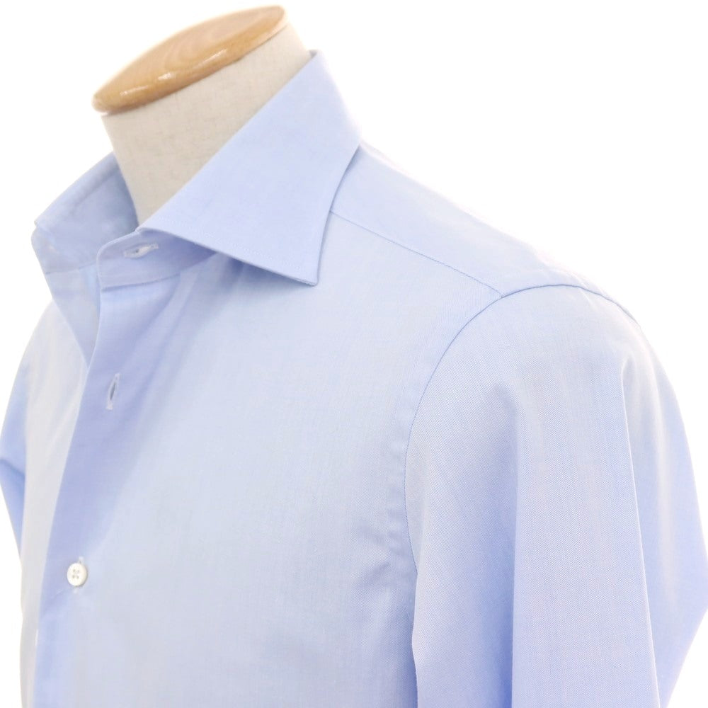 【中古】メイカーズシャツ カマクラ Makers Shirt 鎌倉 TRAVELER コットンポリエステル セミワイドカラー ドレスシャツ ブルー【サイズ37-81】【 状態ランクB 】【 メンズ 】