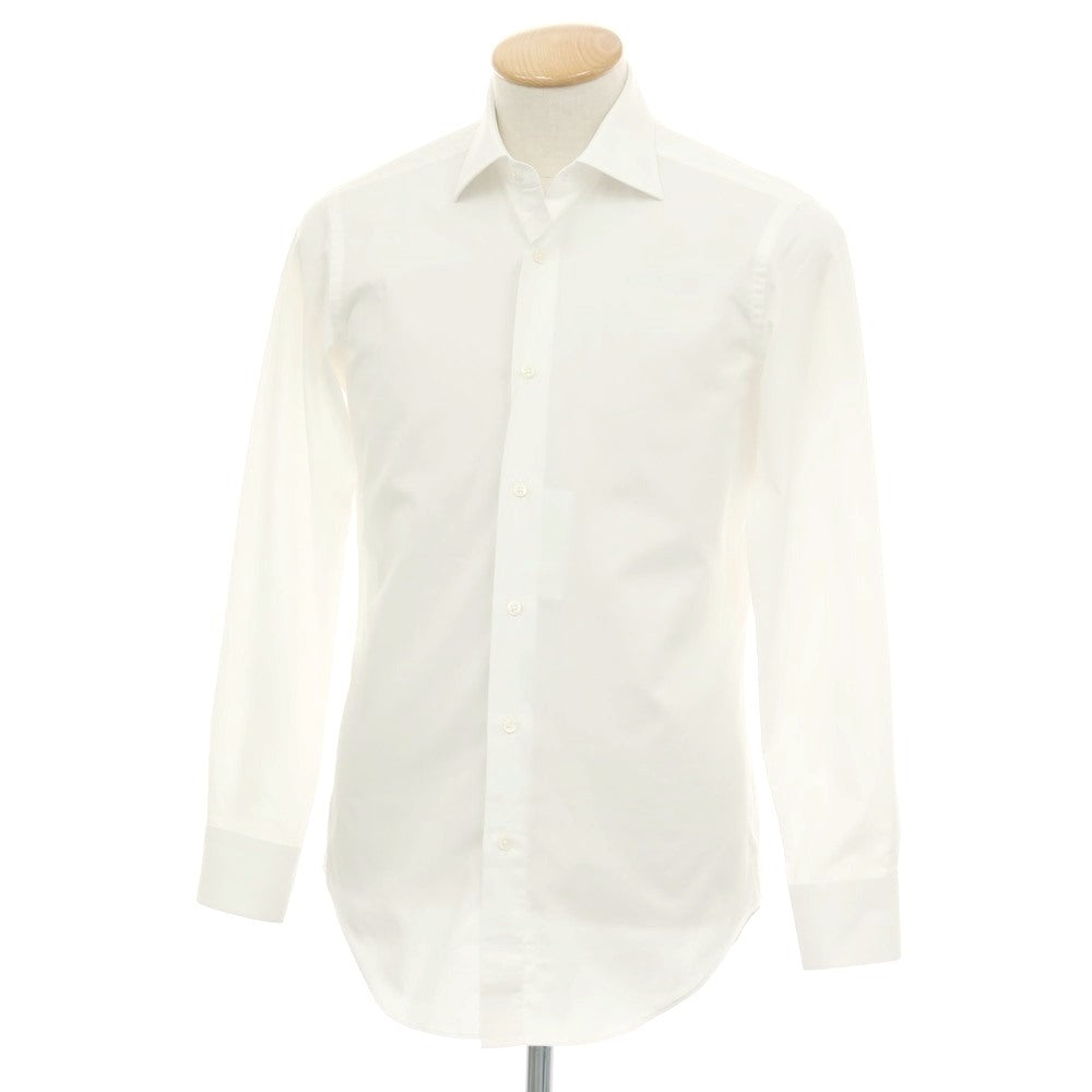 【中古】メイカーズシャツ カマクラ Makers Shirt 鎌倉 コットンポリエステル セミワイドカラー ドレスシャツ ホワイト【 サイズ37-81 】【 状態ランクB 】【 メンズ 】 [BPD]