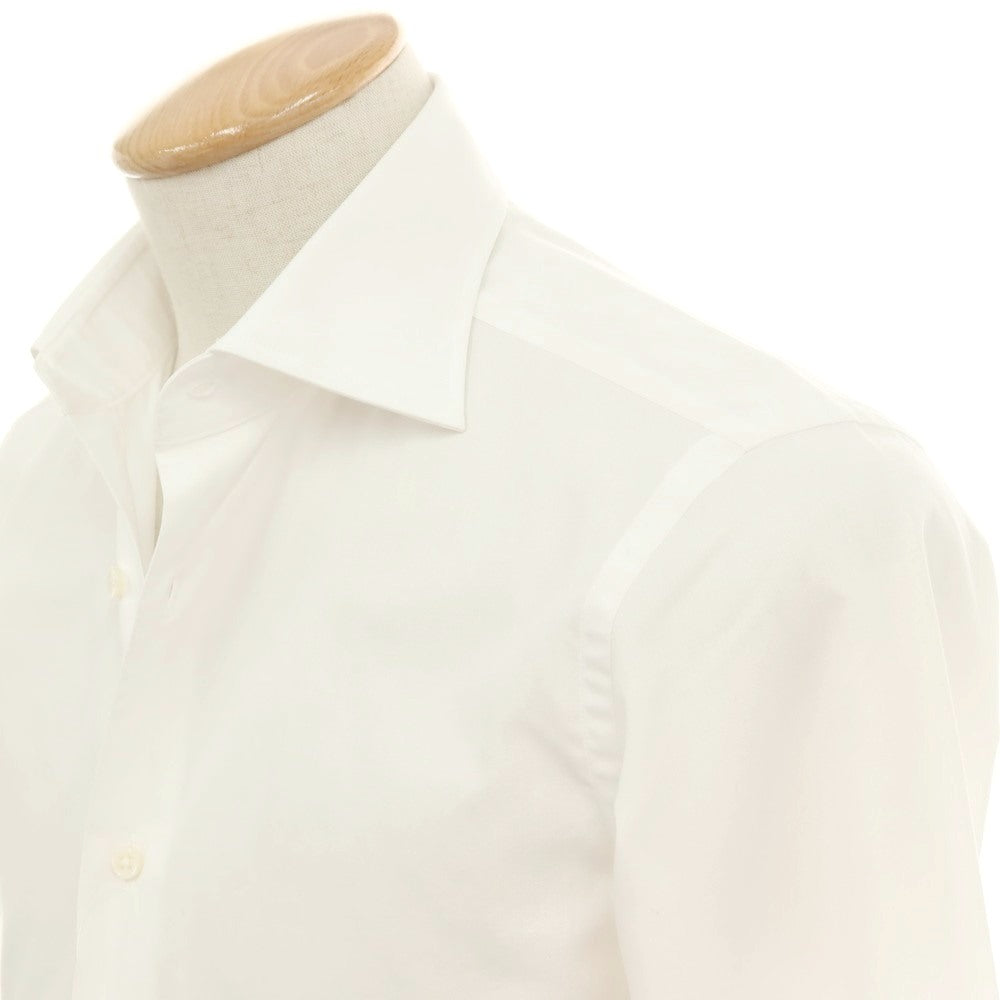 【中古】メイカーズシャツ カマクラ Makers Shirt 鎌倉 コットンポリエステル セミワイドカラー ドレスシャツ ホワイト【サイズ37-81】【 状態ランクB 】【 メンズ 】