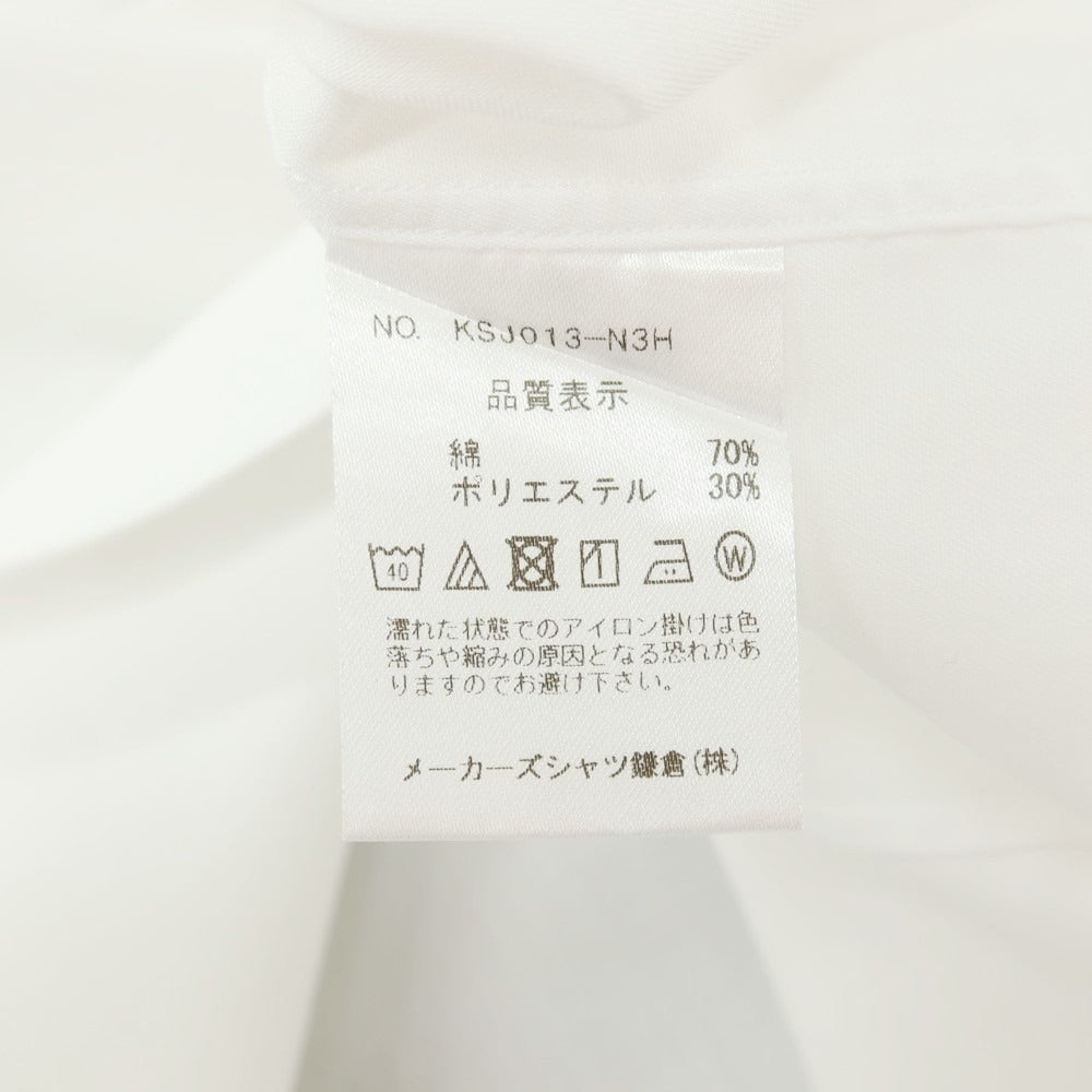 【中古】メイカーズシャツ カマクラ Makers Shirt 鎌倉 コットンポリエステル セミワイドカラー ドレスシャツ ホワイト【 サイズ37-81 】【 状態ランクB 】【 メンズ 】 [BPD]
