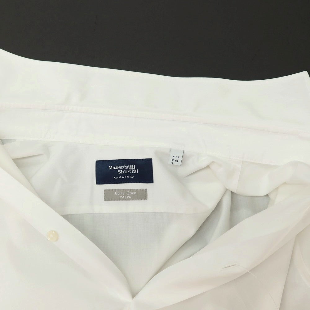 【中古】メイカーズシャツ カマクラ Makers Shirt 鎌倉 コットンポリエステル セミワイドカラー ドレスシャツ ホワイト【サイズ37-81】【 状態ランクB 】【 メンズ 】