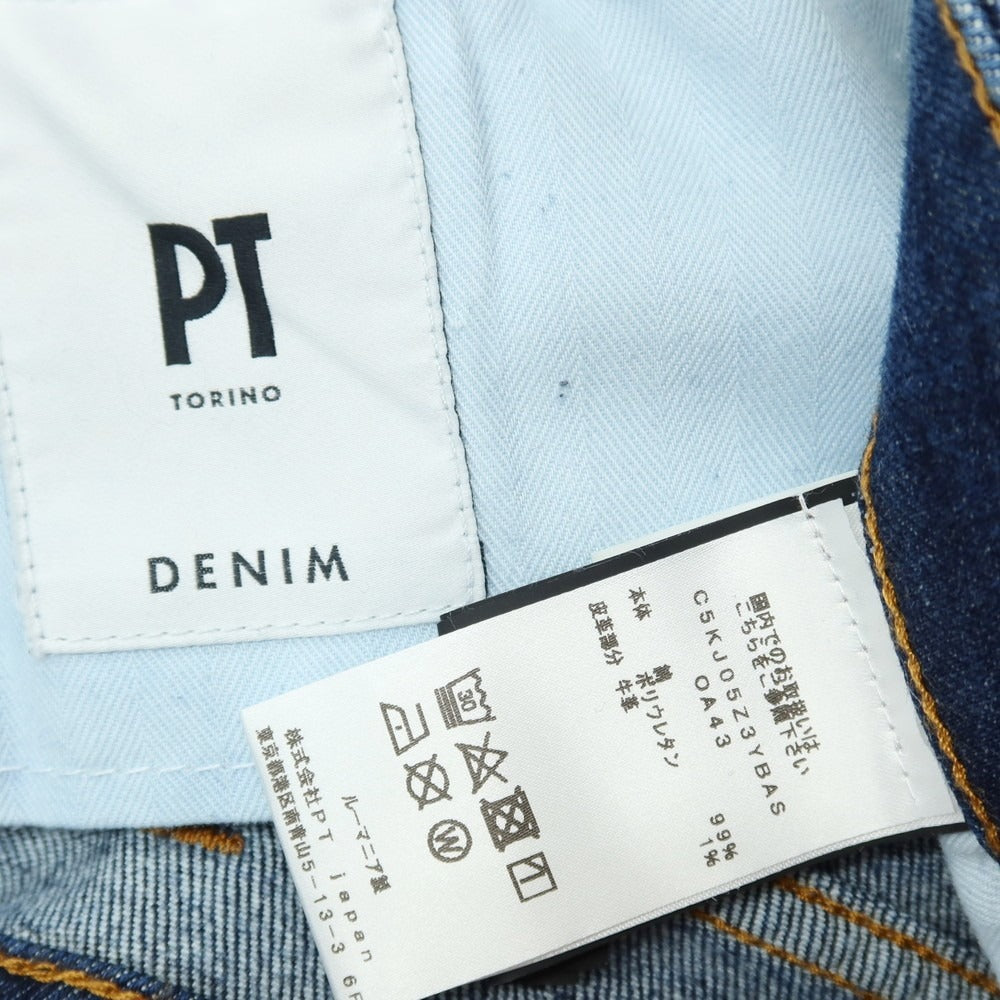 【中古】ピーティートリノ デニム PT TORINO DENIM ROCK SPEC GOLD ストレッチ コットン デニムパンツ ジーンズ ブルー【サイズ31】【 状態ランクB 】【 メンズ 】