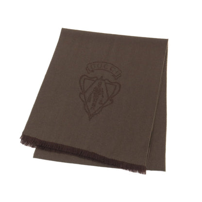 【中古】グッチ GUCCI ウール ヘリンボーン ストール アッシュブラウン【 状態ランクB 】【 メンズ 】