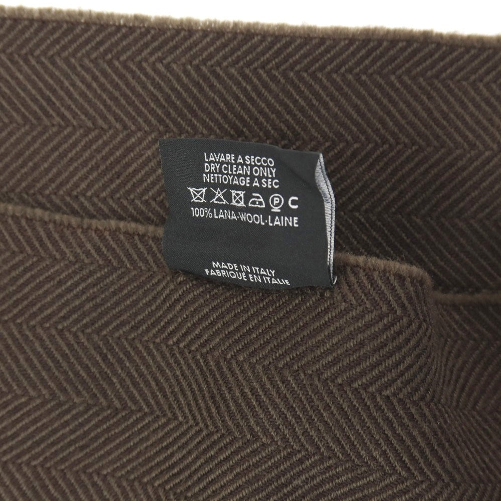 【中古】グッチ GUCCI ウール ヘリンボーン ストール アッシュブラウン【 状態ランクB 】【 メンズ 】