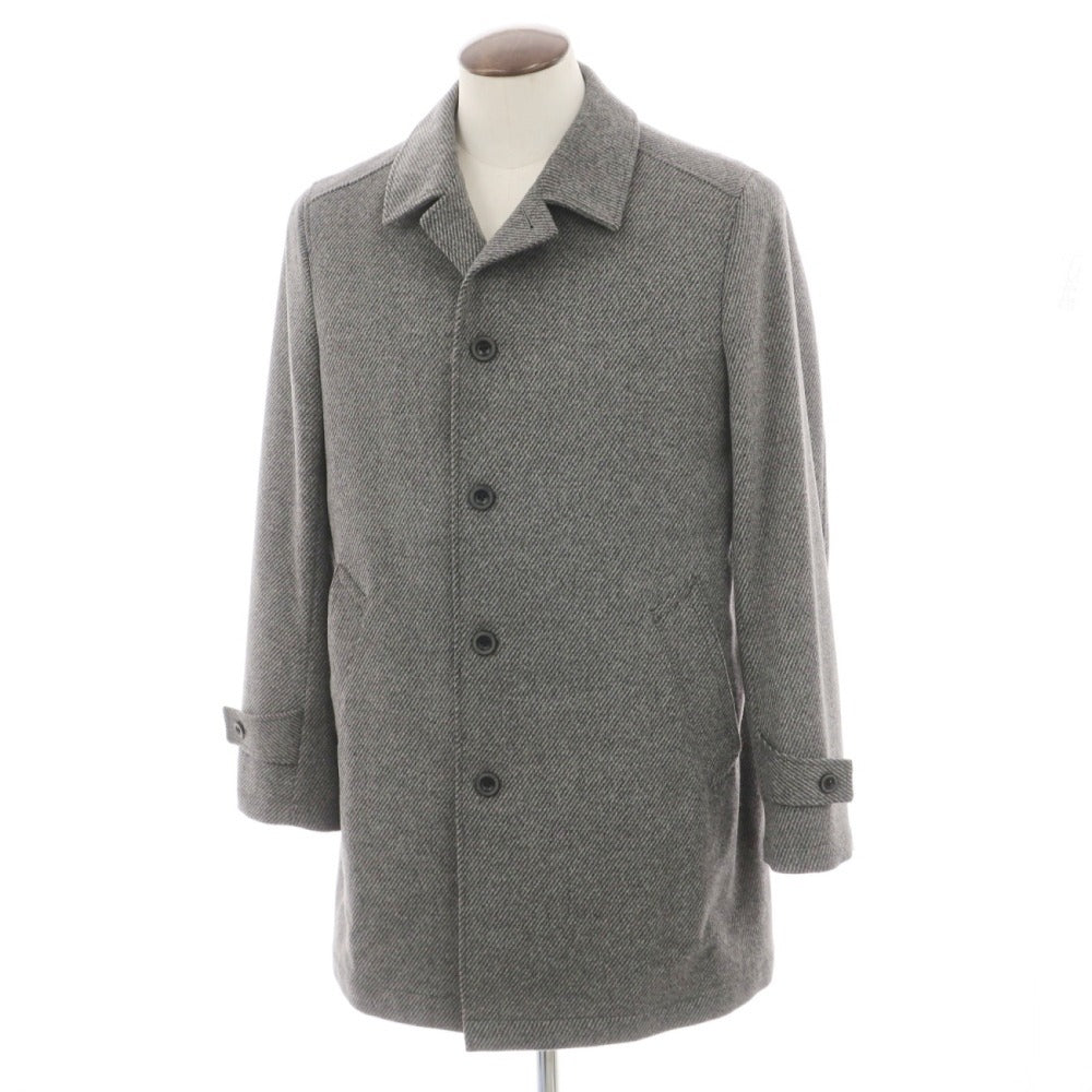 【中古】ジョセフアブード JOSEPH ABBOUD ウールアンゴラナイロン ステンカラーコート グレー【サイズL】【 状態ランクB 】【 メンズ 】