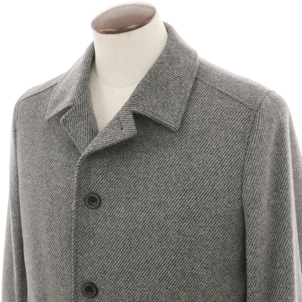 【中古】ジョセフアブード JOSEPH ABBOUD ウールアンゴラナイロン ステンカラーコート グレー【サイズL】【 状態ランクB 】【 メンズ 】