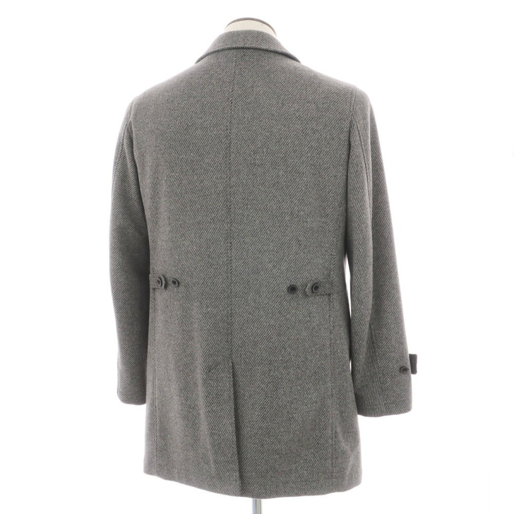 【中古】ジョセフアブード JOSEPH ABBOUD ウールアンゴラナイロン ステンカラーコート グレー【サイズL】【 状態ランクB 】【 メンズ 】