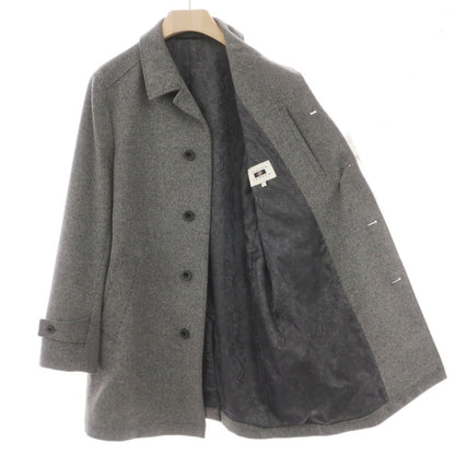 【中古】ジョセフアブード JOSEPH ABBOUD ウールアンゴラナイロン ステンカラーコート グレー【サイズL】【 状態ランクB 】【 メンズ 】