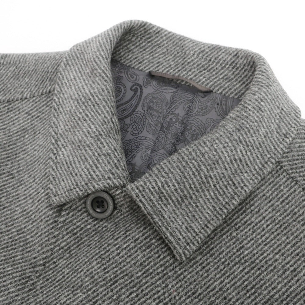 【中古】ジョセフアブード JOSEPH ABBOUD ウールアンゴラナイロン ステンカラーコート グレー【サイズL】【 状態ランクB 】【 メンズ 】