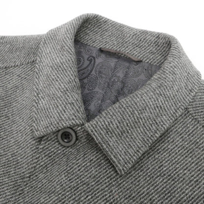 【中古】ジョセフアブード JOSEPH ABBOUD ウールアンゴラナイロン ステンカラーコート グレー【サイズL】【 状態ランクB 】【 メンズ 】