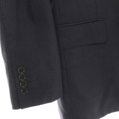 【中古】ポールスチュアート PAUL STUART ウール ピンストライプ 2つボタンスーツ ダークネイビーxホワイト【サイズ46L】【 状態ランクC 】【 メンズ 】