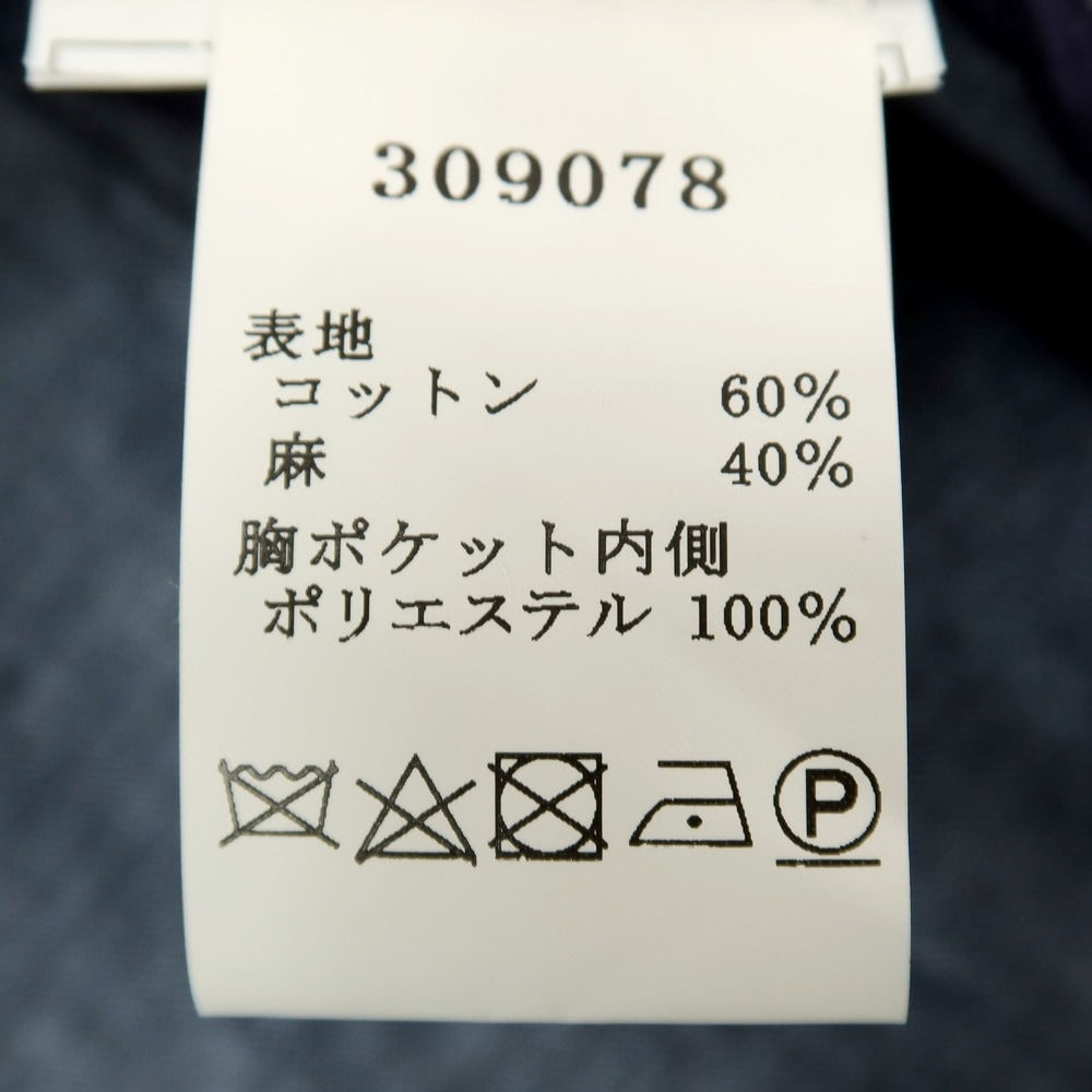 【中古】ゼロセッタンタ 0/70st コットンリネン 2B カジュアルジャケット ネイビー【サイズ50】【 状態ランクB 】【 メンズ 】