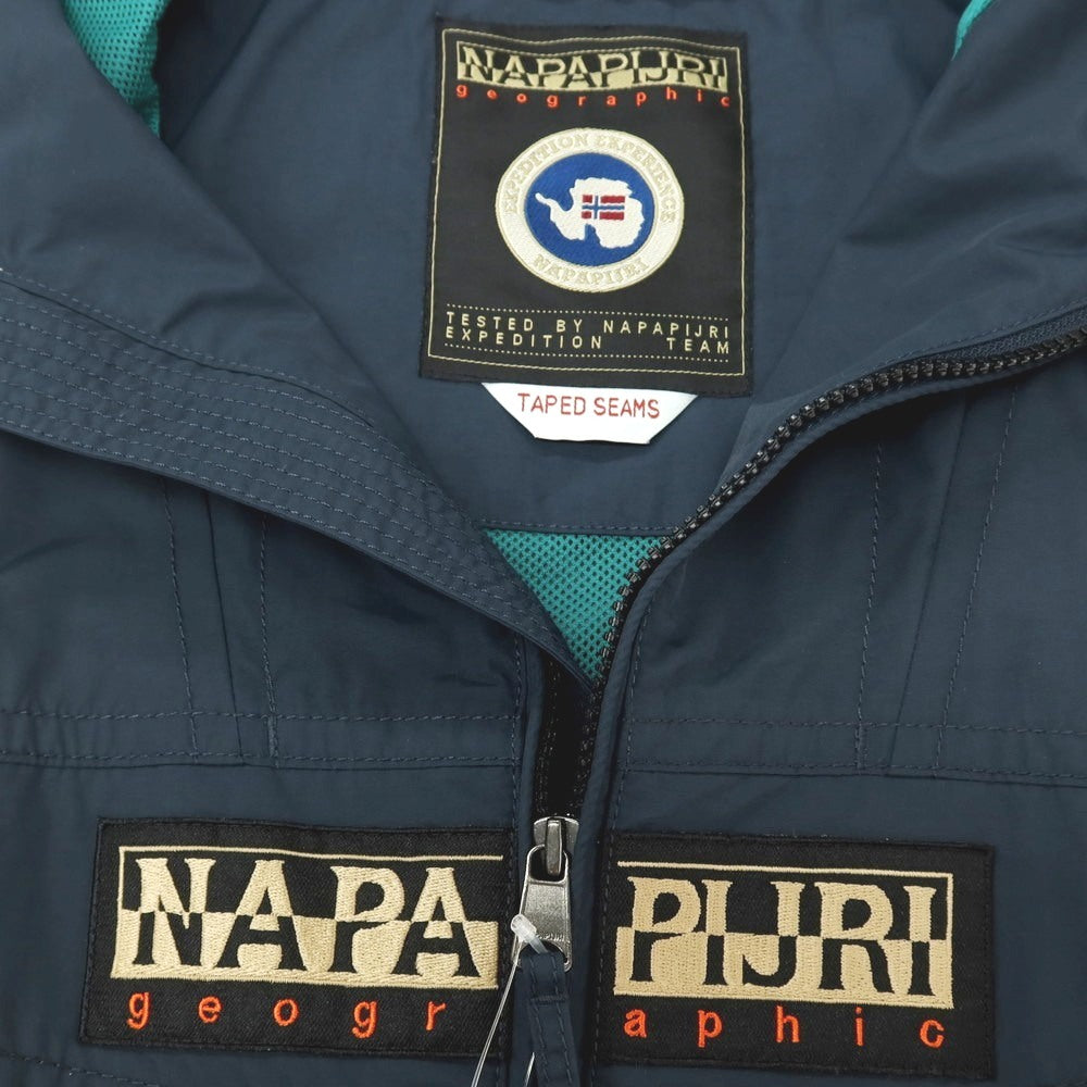 【中古】ナパピリ NAPAPIJRI ナイロン ジップアップ マウンテンパーカー ネイビー【サイズM】【 状態ランクC 】【 メンズ 】