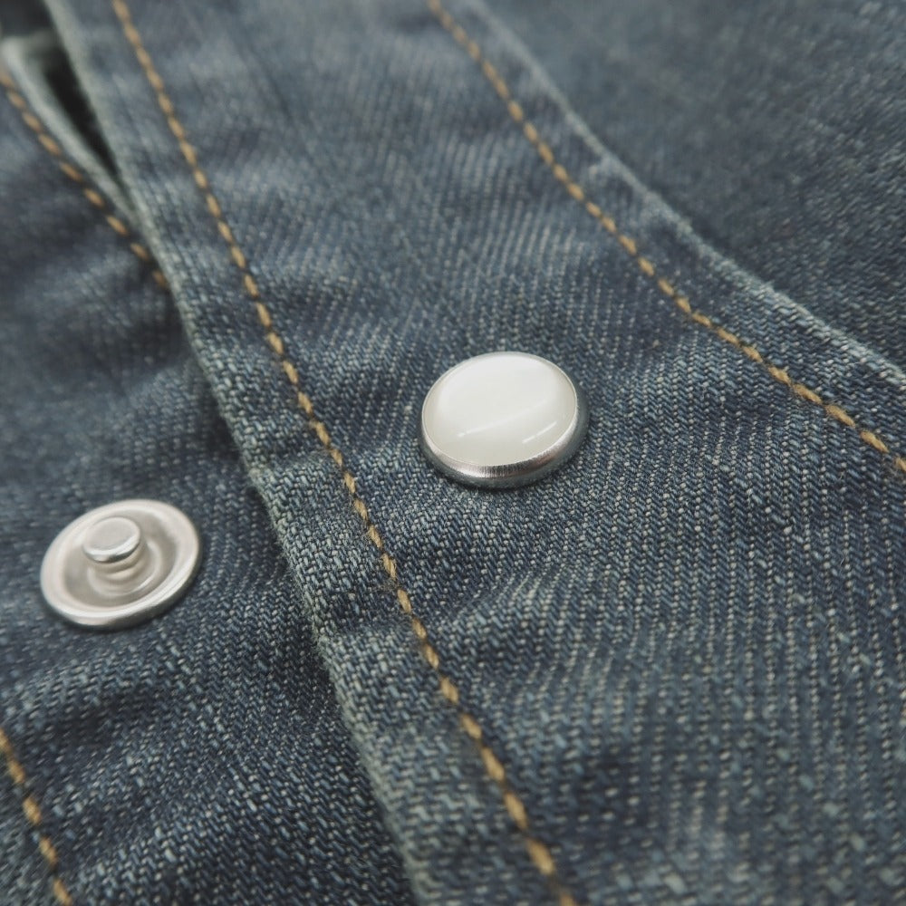 【中古】オールセインツ AllSaints コットン デニム カジュアルシャツ ネイビー【サイズM】【 状態ランクB 】【 メンズ 】[BPD]