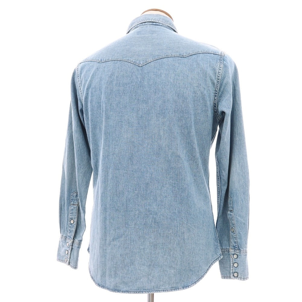 【中古】ラングラー Wrangler コットン デニム ウエスタンシャツ ライトブルー【 M 】【 状態ランクC 】【 メンズ 】 []