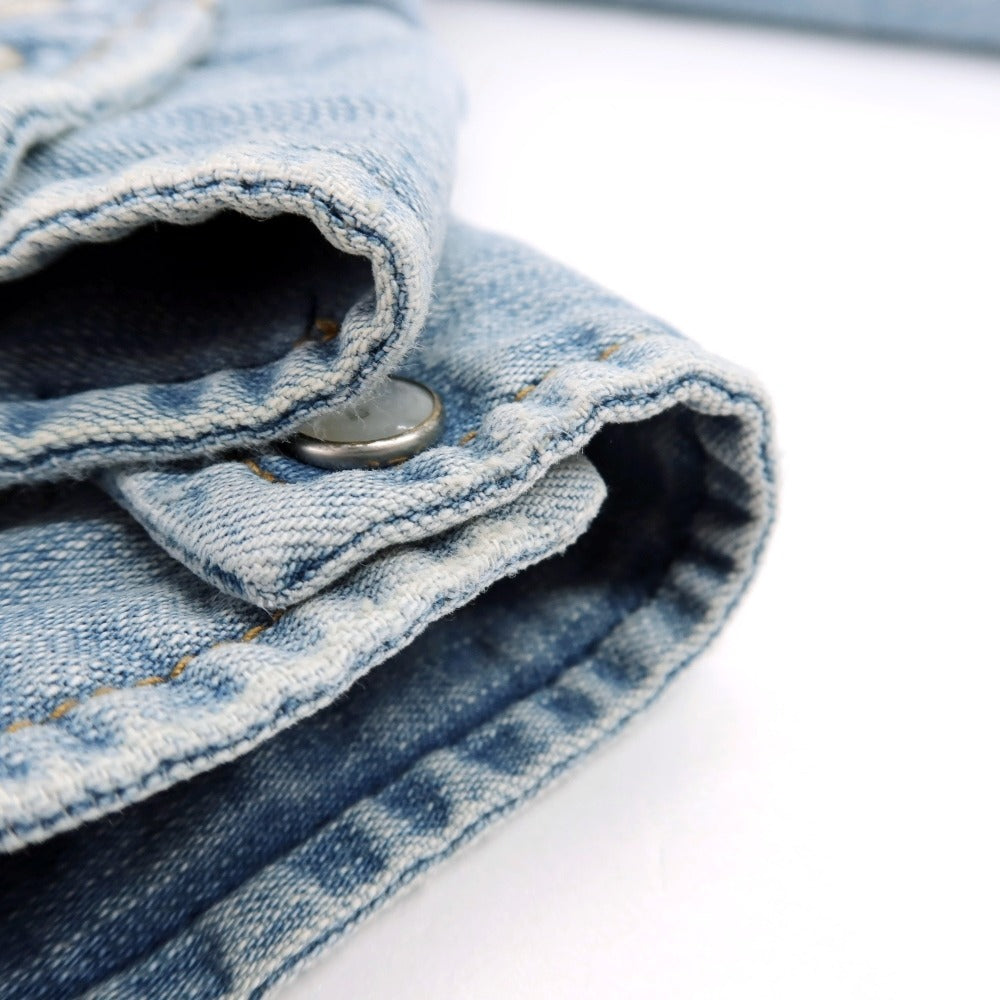 【中古】ラングラー Wrangler コットン デニム ウエスタンシャツ ライトブルー【 M 】【 状態ランクC 】【 メンズ 】 []