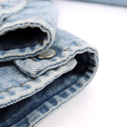 【中古】ラングラー Wrangler コットン デニム ウエスタンシャツ ライトブルー【 M 】【 状態ランクC 】【 メンズ 】 []