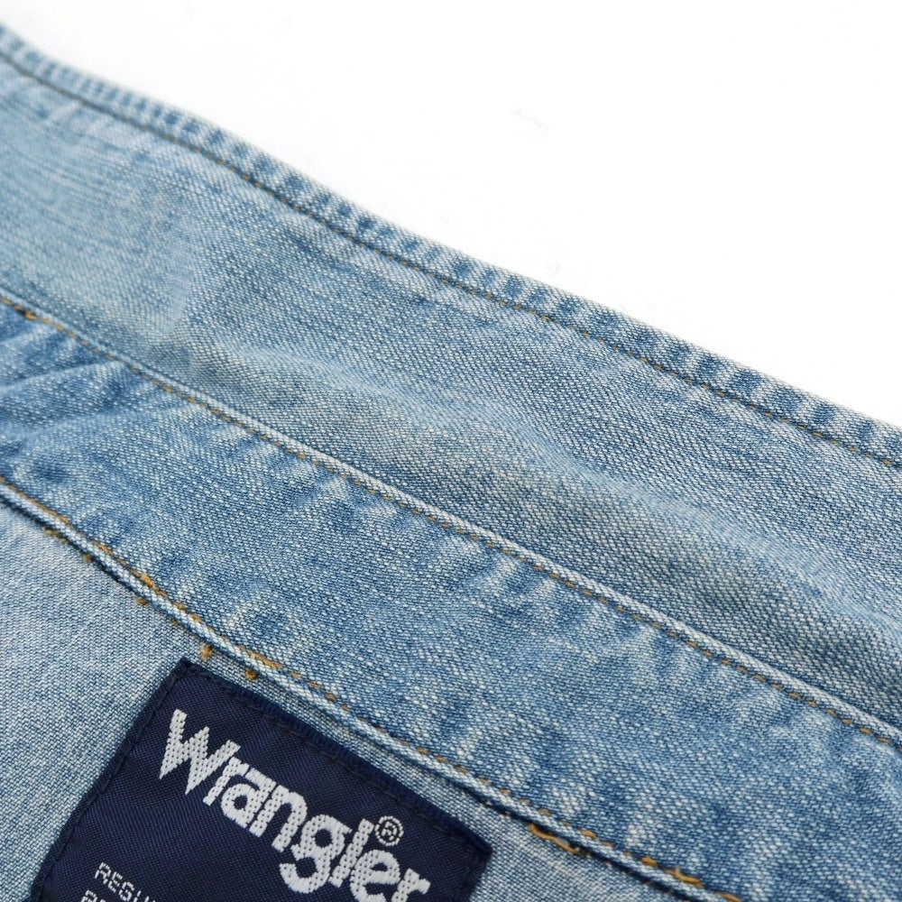 【中古】ラングラー Wrangler コットン デニム ウエスタンシャツ ライトブルー【 M 】【 状態ランクC 】【 メンズ 】 []