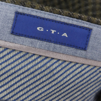【中古】ジーティーアー G.T.A ウール チェック カジュアルスラックスパンツ オリーブxブラック×グレー【サイズ50】【 状態ランクC 】【 メンズ 】