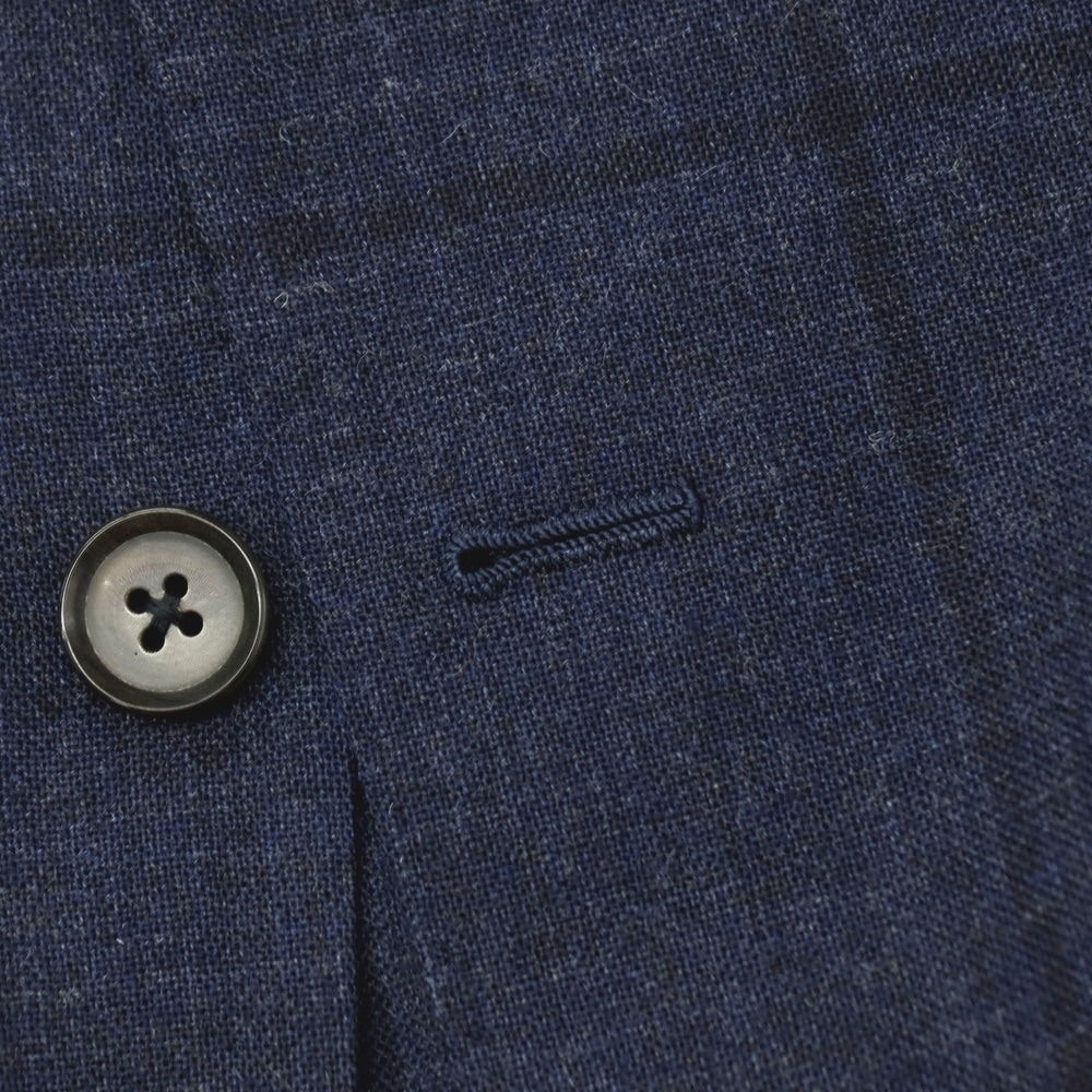 【中古】リングヂャケット RING JACKET MEISTER ウール チェック 3B テーラードジャケット ネイビー【 表記なし(M位) 】【 状態ランクB 】【 メンズ 】 []