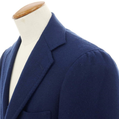 【中古】リングヂャケット RING JACKET MEISTER ウールアンゴラ ヘリンボーン 3B テーラードジャケット ネイビー【サイズ表記なし（M位）】【 状態ランクB 】【 メンズ 】