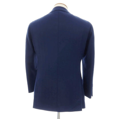 【中古】リングヂャケット RING JACKET MEISTER ウールアンゴラ ヘリンボーン 3B テーラードジャケット ネイビー【サイズ表記なし（M位）】【 状態ランクB 】【 メンズ 】