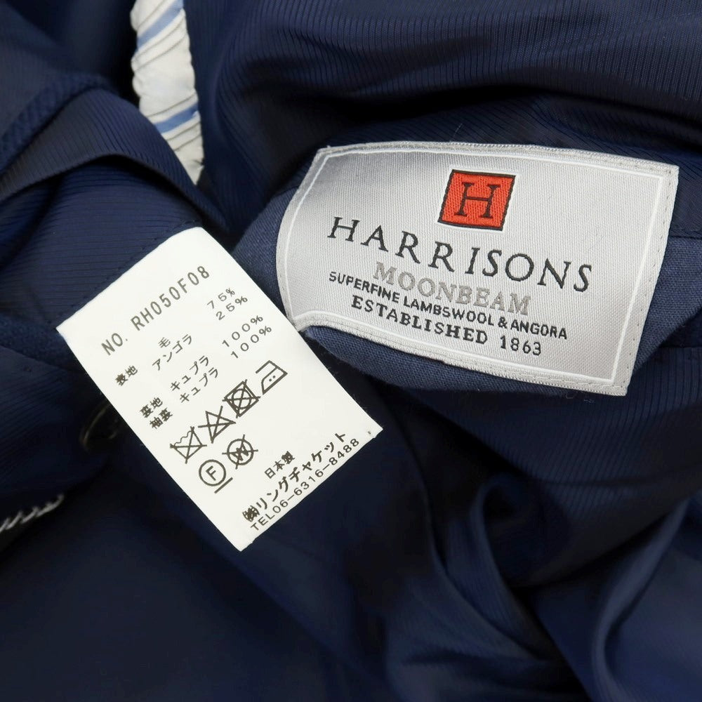 【中古】リングヂャケット RING JACKET MEISTER ウールアンゴラ ヘリンボーン 3B テーラードジャケット ネイビー【サイズ表記なし（M位）】【 状態ランクB 】【 メンズ 】