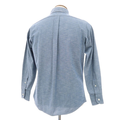 【中古】インディビジュアライズドシャツ INDIVIDUALIZED SHIRTS コットン ボタンダウン カジュアルシャツ ブルー【サイズ表記なし（M位）】【 状態ランクC 】【 メンズ 】