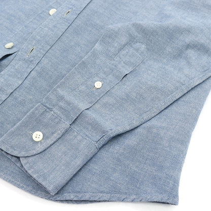 【中古】インディビジュアライズドシャツ INDIVIDUALIZED SHIRTS コットン ボタンダウン カジュアルシャツ ブルー【サイズ表記なし（M位）】【 状態ランクC 】【 メンズ 】