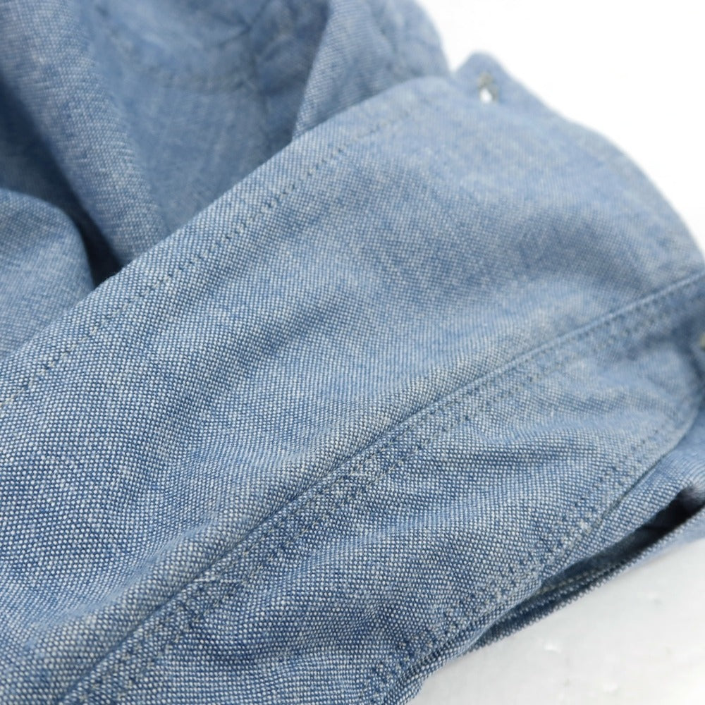 【中古】インディビジュアライズドシャツ INDIVIDUALIZED SHIRTS コットン ボタンダウン カジュアルシャツ ブルー【サイズ表記なし（M位）】【 状態ランクC 】【 メンズ 】