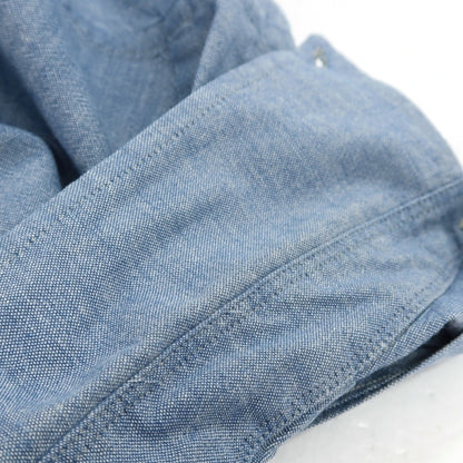 【中古】インディビジュアライズドシャツ INDIVIDUALIZED SHIRTS コットン ボタンダウン カジュアルシャツ ブルー【サイズ表記なし（M位）】【 状態ランクC 】【 メンズ 】