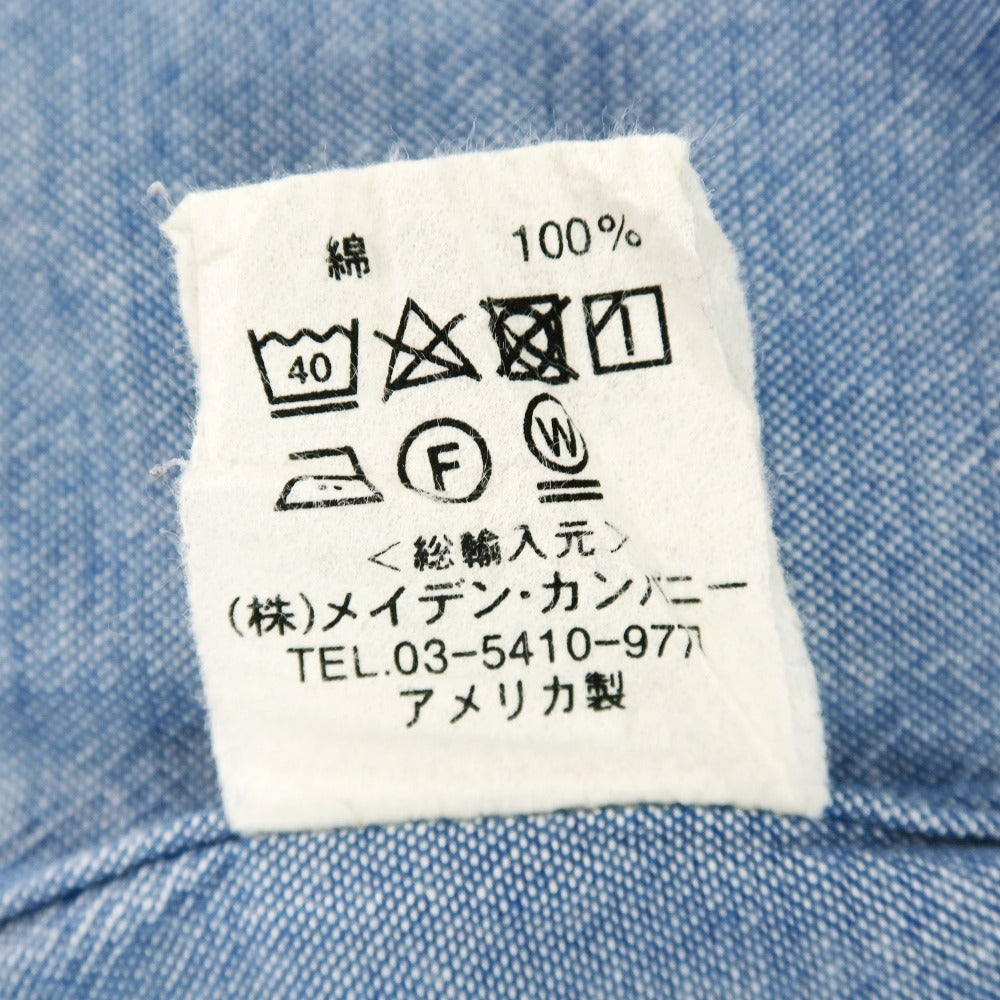 【中古】インディビジュアライズドシャツ INDIVIDUALIZED SHIRTS コットン ボタンダウン カジュアルシャツ ブルー【サイズ表記なし（M位）】【 状態ランクC 】【 メンズ 】