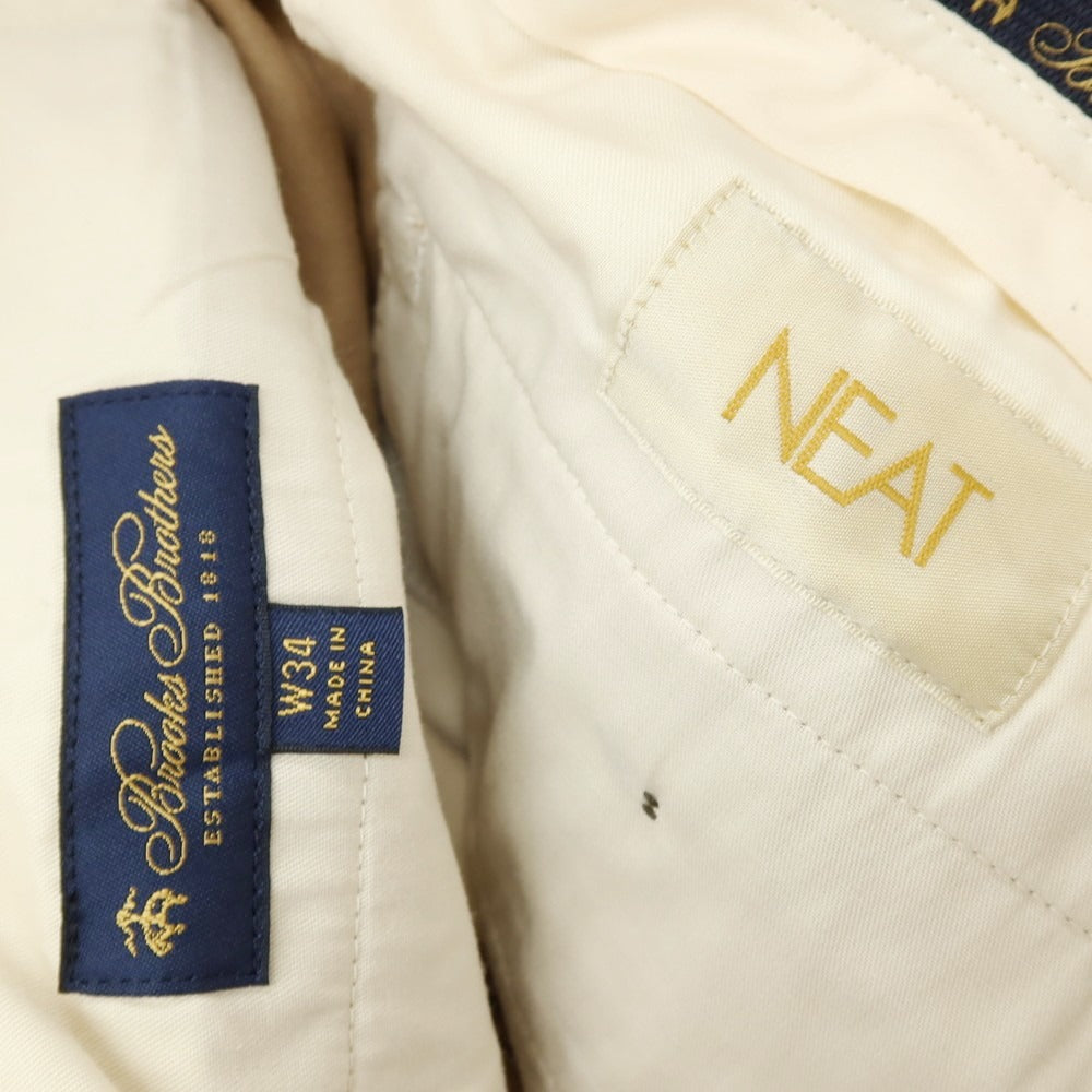 【中古】ニート NEAT × Brooks Brothers コットン チノパンツ ベージュ【サイズ34】【 状態ランクB 】【 メンズ 】