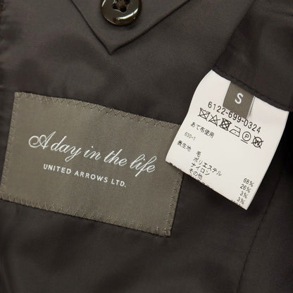 【中古】ア デイ イン ザ ライフ ユナイテッドアローズ a day in the life united arrows ウールポリエステルナイロン 2B テーラードジャケット ダークブラウン【サイズS】【 状態ランクB 】【 メンズ 】