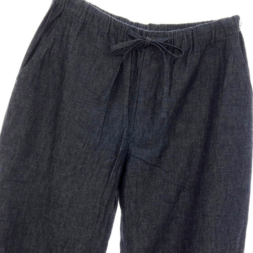 【中古】カル Cale 2026年春夏 コットンリネン イージーパンツ ネイビー【サイズ4】【 状態ランクB 】【 メンズ 】