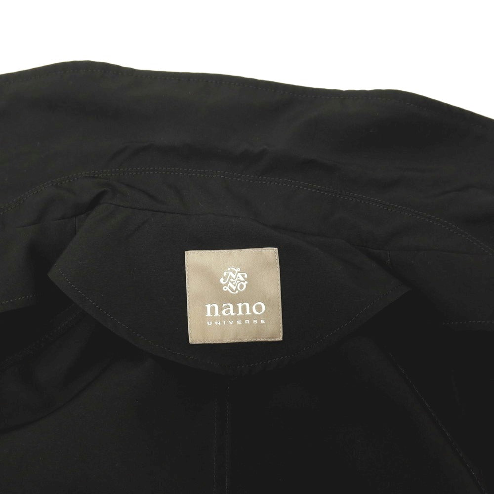 【中古】ナノユニバース nano universe ポリエステルコットン ステンカラーコート ブラック【サイズM】【 状態ランクB 】【 メンズ 】[CPD]