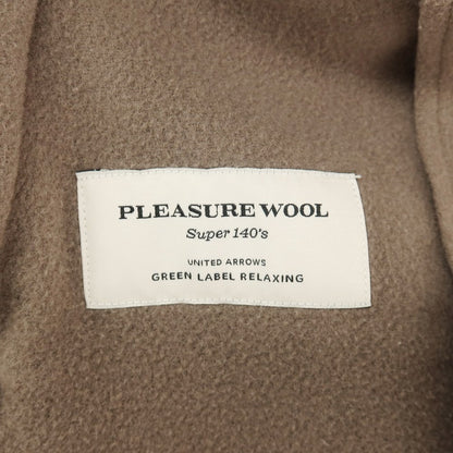 【中古】グリーンレーベルリラクシング green label relaxing Super 140’sプレジャーウール＆ナイロンポリエステル ジップアップブルゾン トープ【サイズM】【 状態ランクC 】【 メンズ 】