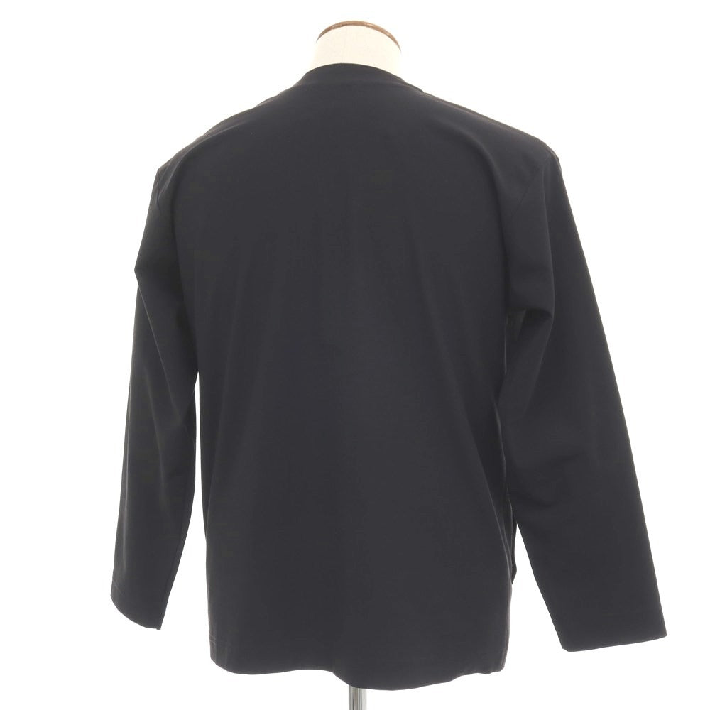 【中古】グリーンレーベルリラクシング green label relaxing ストレッチ ポリエステルリネンコットン ボタンレス カーディガン ダークネイビー【サイズM】【 状態ランクC 】【 メンズ 】