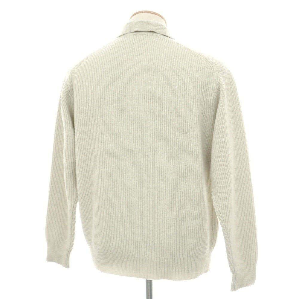 【中古】ユナイテッドアローズ UNITED ARROWS ウールナイロン スキッパー リブ編み プルオーバーニット ペールグリーン系【サイズS】【 状態ランクC 】【 メンズ 】