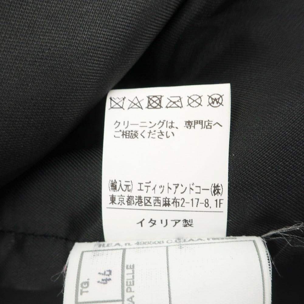 【中古】チンクアンタ Cinquanta ESTNATION別注 羊革 レザー ダッフルコート ブラック【サイズ46】【 状態ランクB 】【 メンズ 】